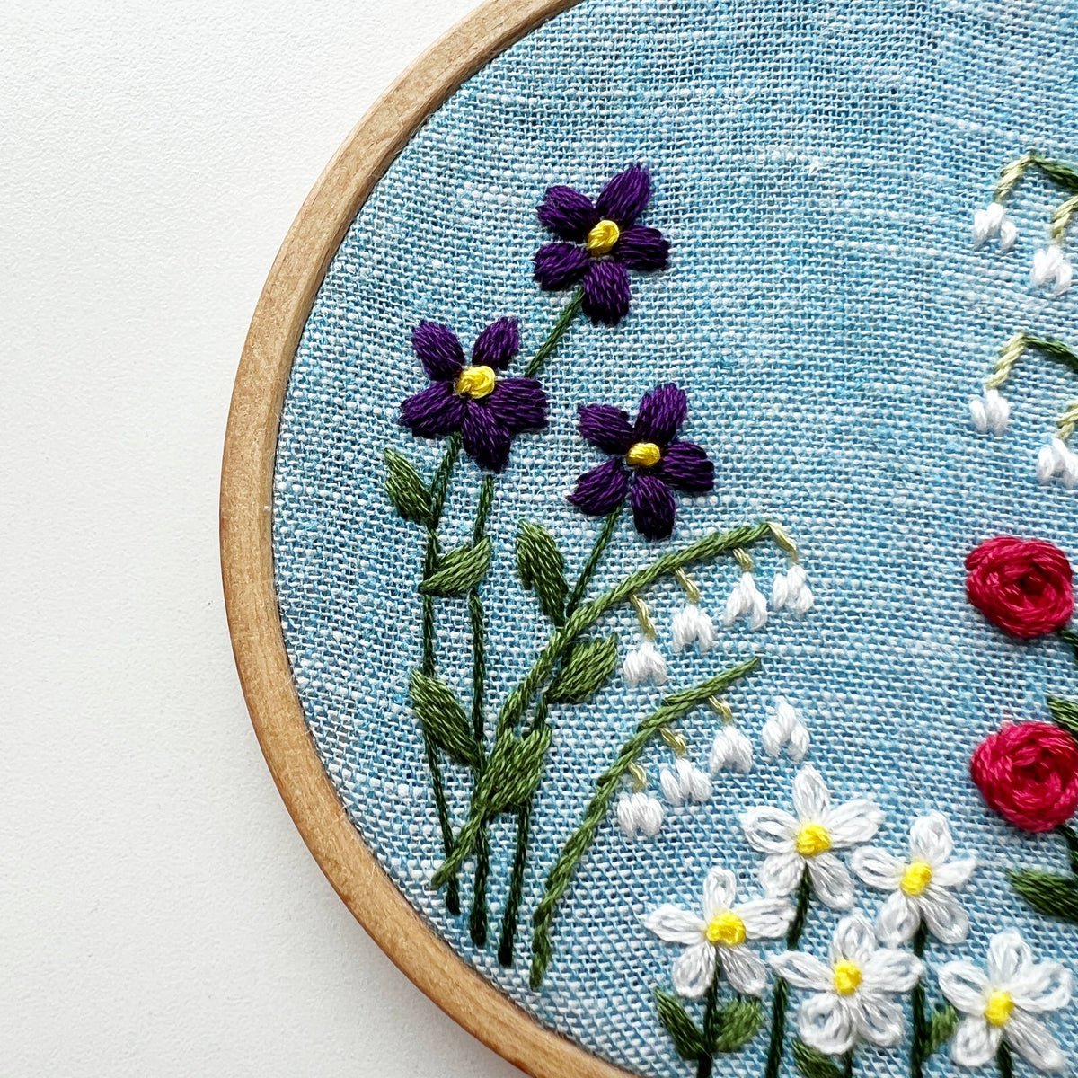 Family Flower Garden Hand Embroidery Kit, Choose Your Design
