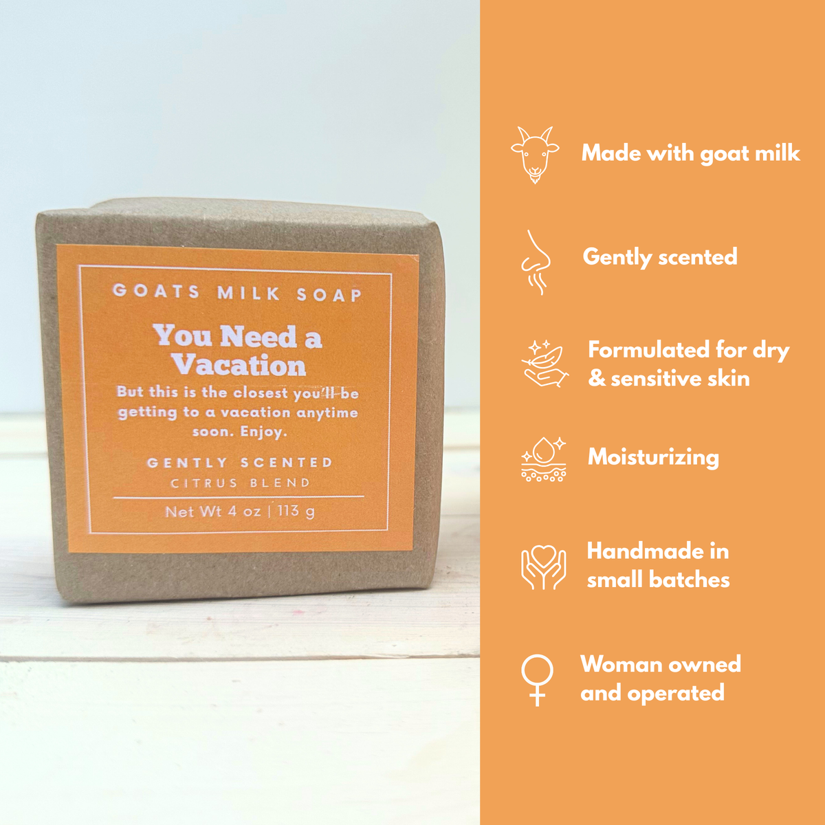 Citrus Soap | Funny Soap | Quirky Soap | 4 oz Goat Milk Soap