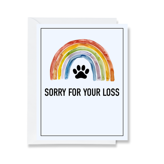 Sorry For The Loss of Your Pet Greeting Card