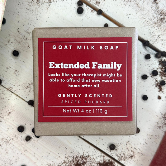 Spiced Rhubarb | Funny Goat Milk Soap | 4 oz | Gift Soap