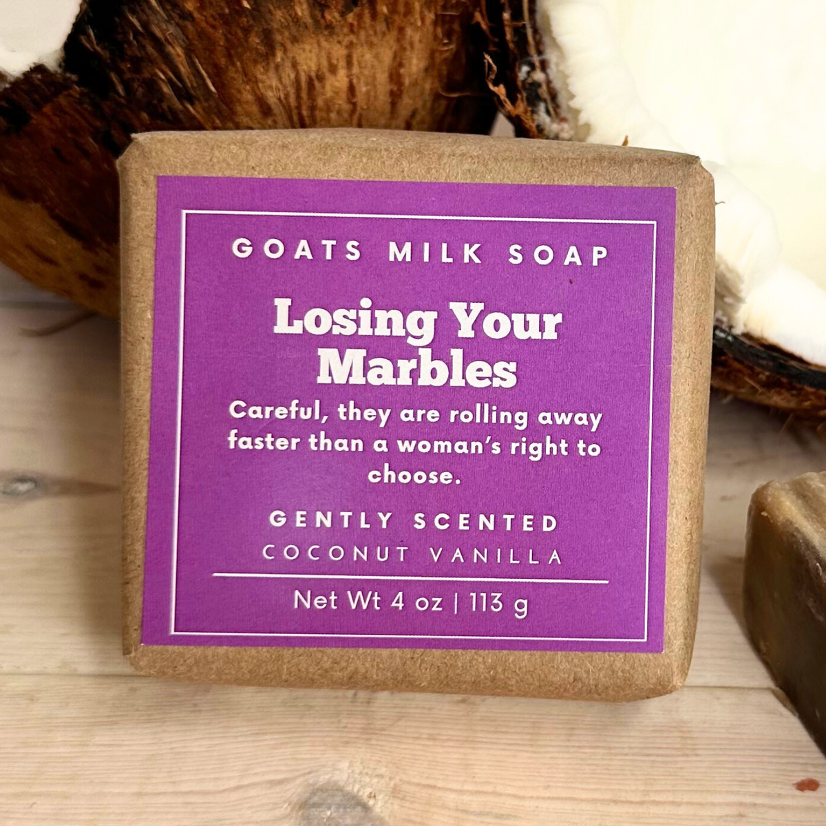 Coconut Vanilla Soap | 4 oz Goat Milk Soap | Funny Soap