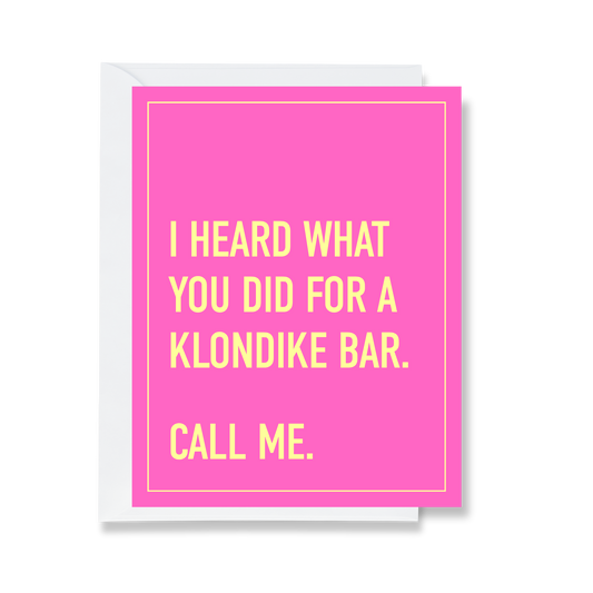 Klondike Bar Greeting Card