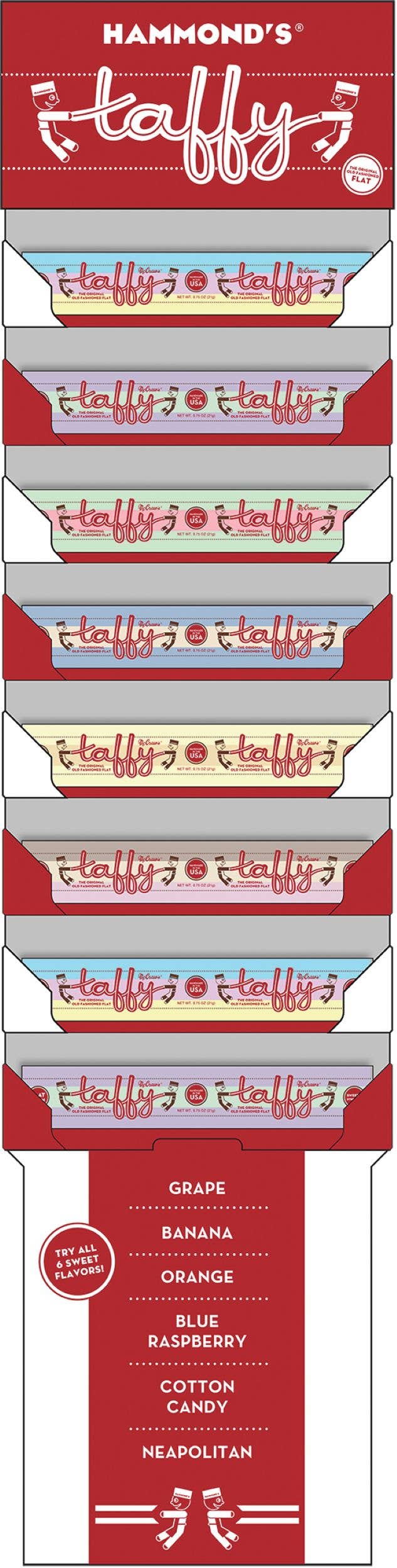 Hand-Pulled Flat Taffy - Flavor Asst