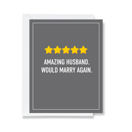 5 Star Husband Greeting Card