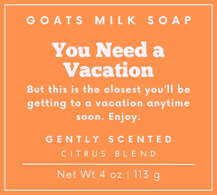 Citrus Soap | Funny Soap | Quirky Soap | 4 oz Goat Milk Soap