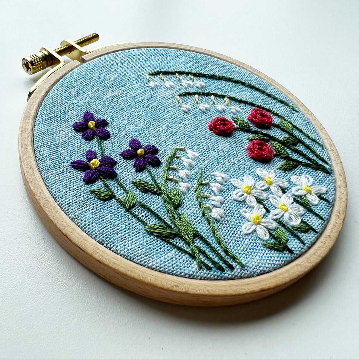Family Flower Garden Hand Embroidery Kit, Choose Your Design
