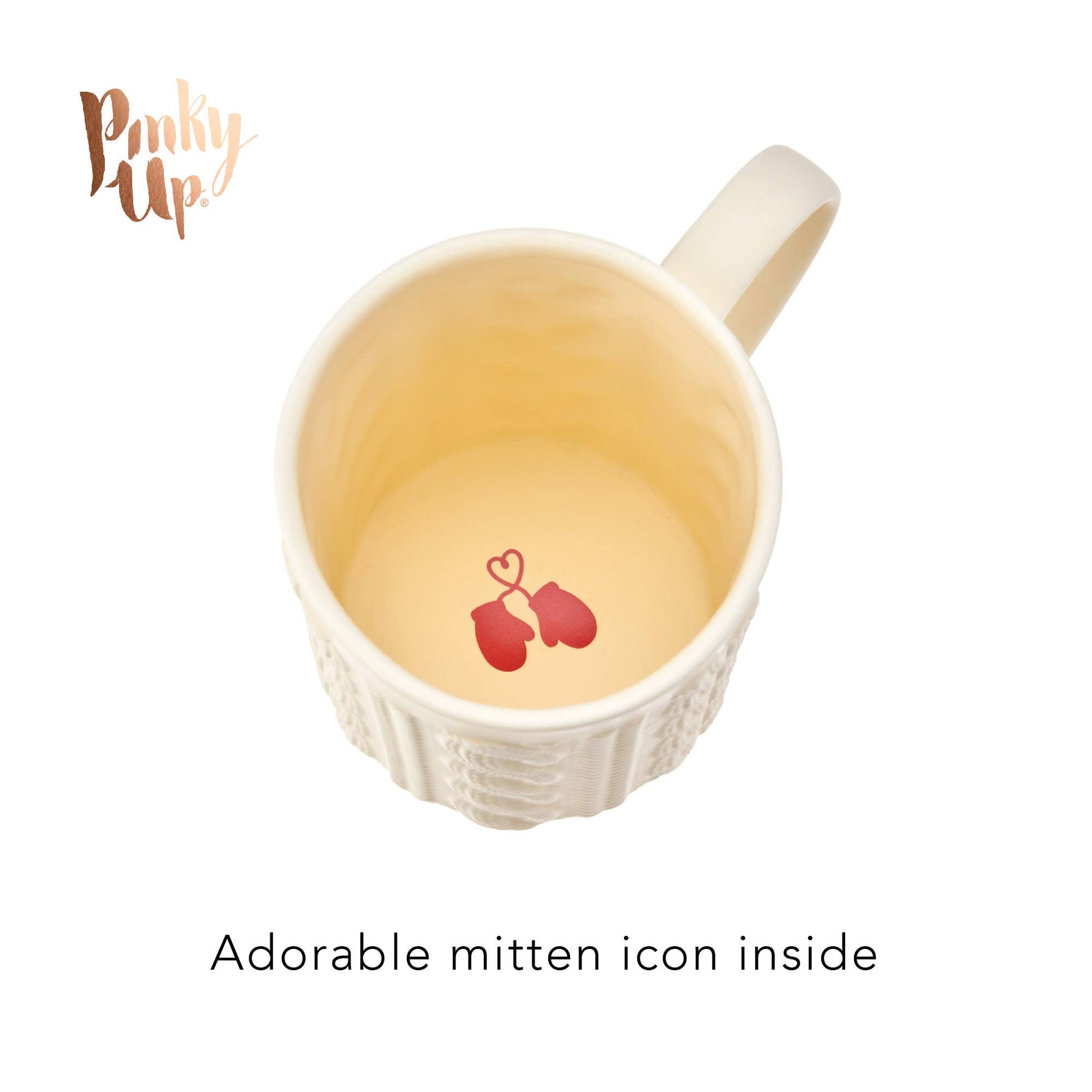 Annette™ 3D Ceramic Mug with Infuser Knit Warm and Cozy - Fresh Start Candles