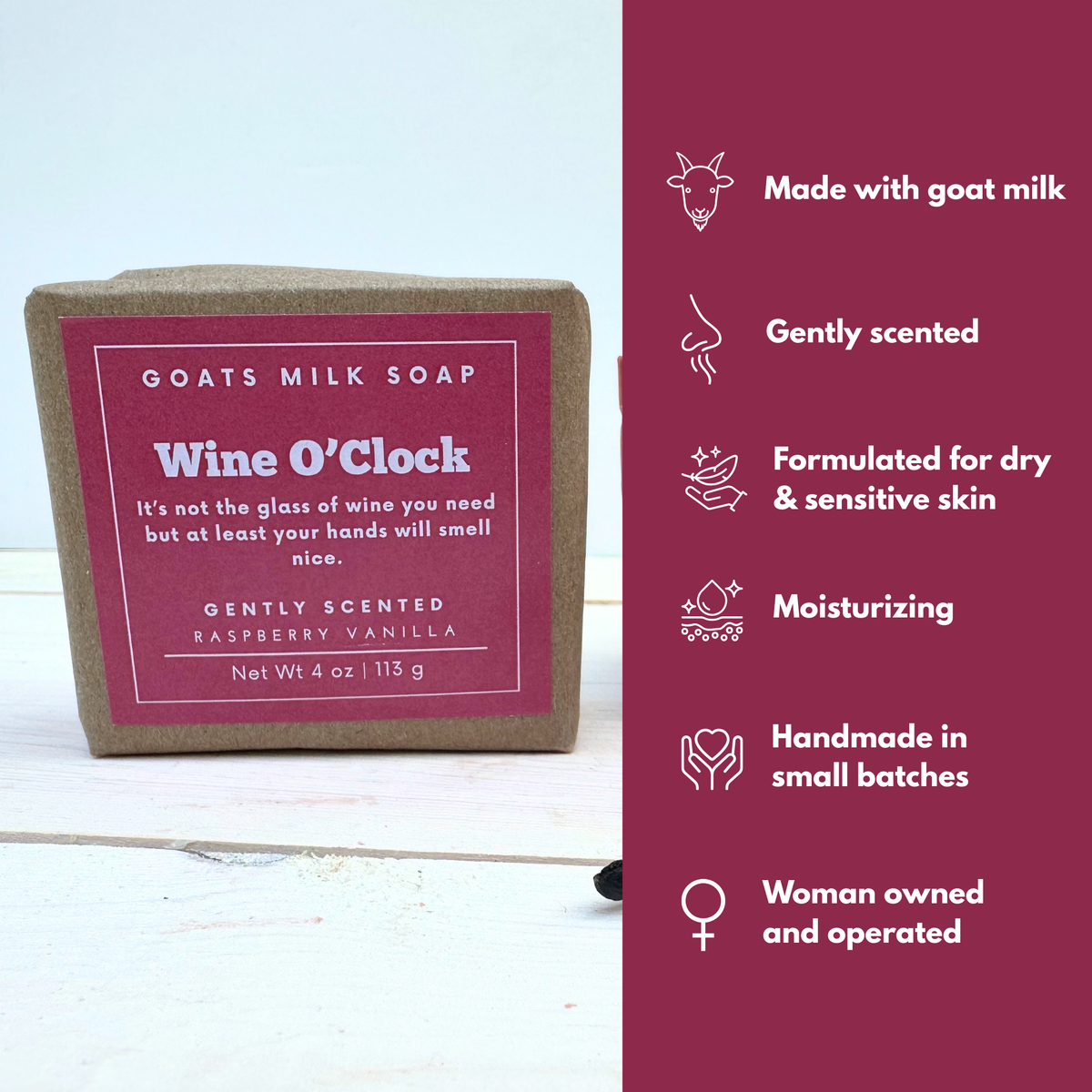Raspberry Vanilla Soap | Funny Soap | 4 oz Goat Milk | Gift