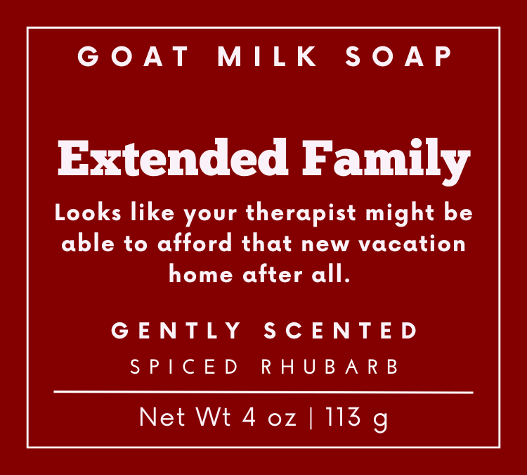 Spiced Rhubarb | Funny Goat Milk Soap | 4 oz | Gift Soap