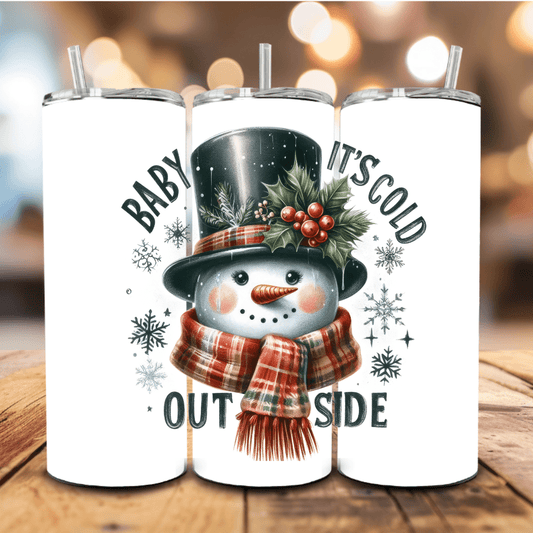 Baby It's Cold Outside Christmas Tumbler - Fresh Start Candles