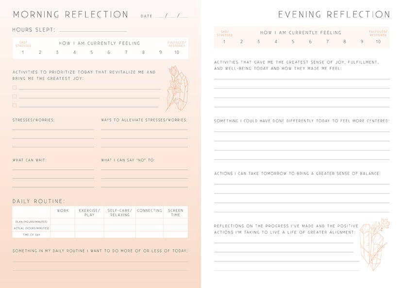 Balance - Day & Night Reflection Journal - Fresh Start Candles