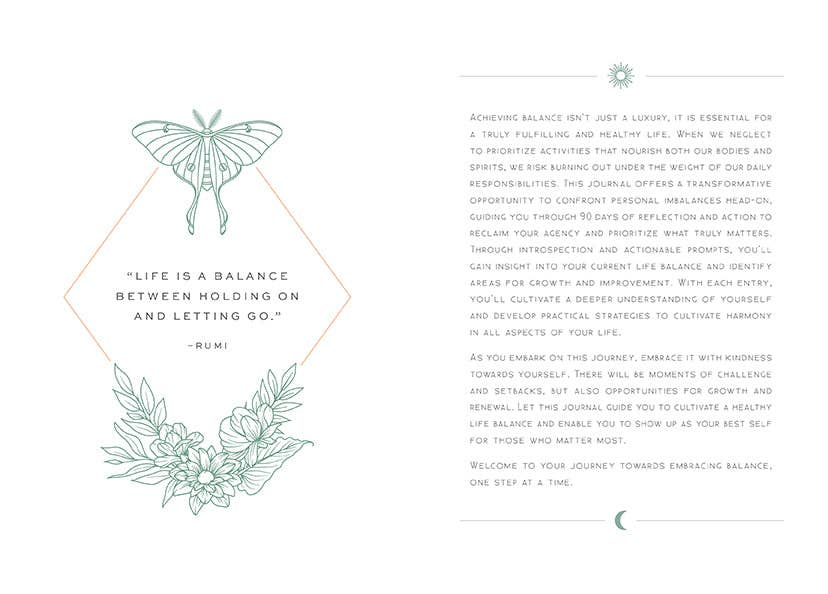 Balance - Day & Night Reflection Journal - Fresh Start Candles