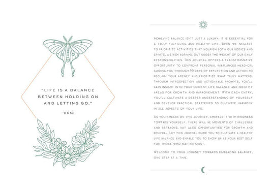 Balance - Day & Night Reflection Journal - Fresh Start Candles