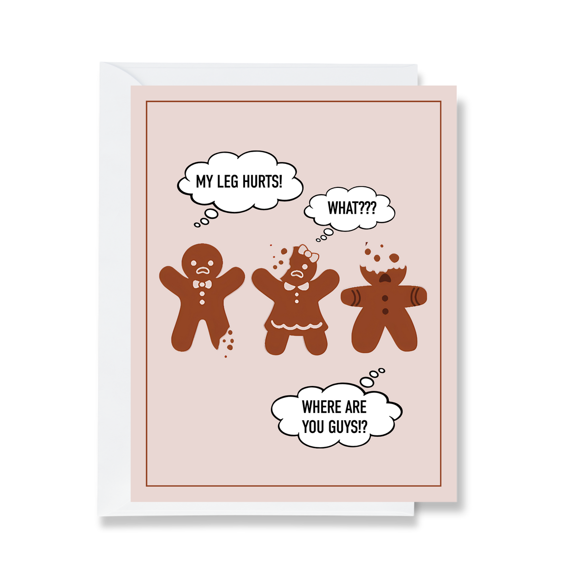 Bitten Gingerbread Men Greeting Card