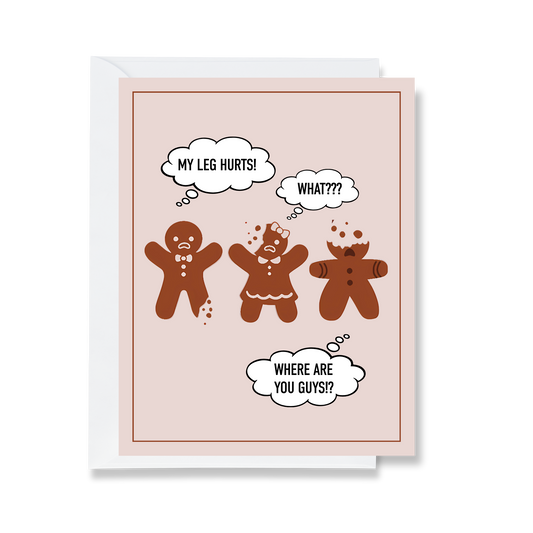 Bitten Gingerbread Men Greeting Card