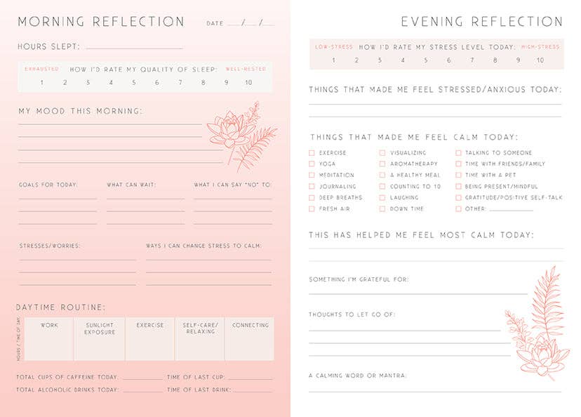 Calm: A Day and Night Reflection Journal - Fresh Start Candles