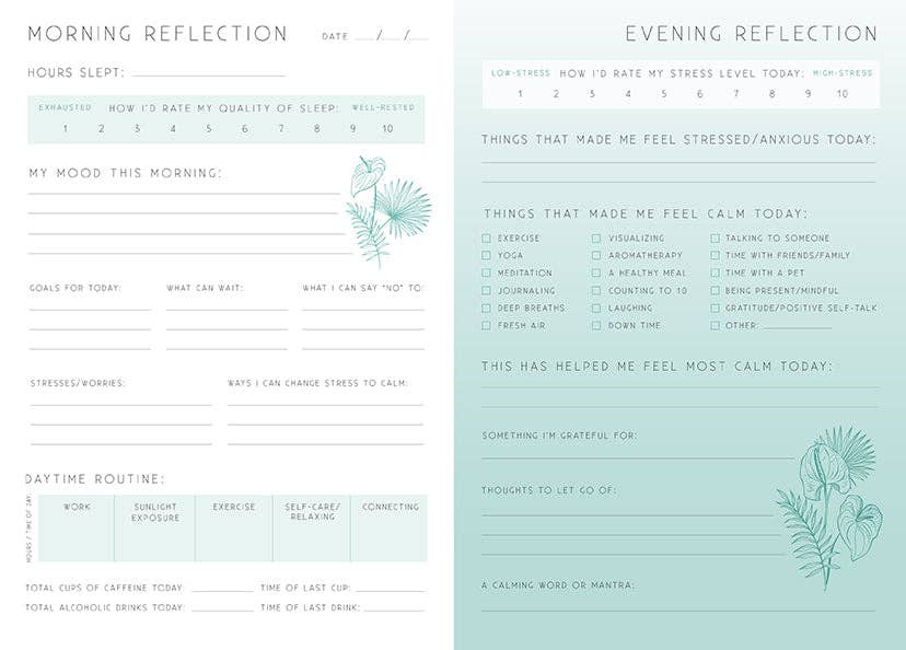 Calm: A Day and Night Reflection Journal - Fresh Start Candles