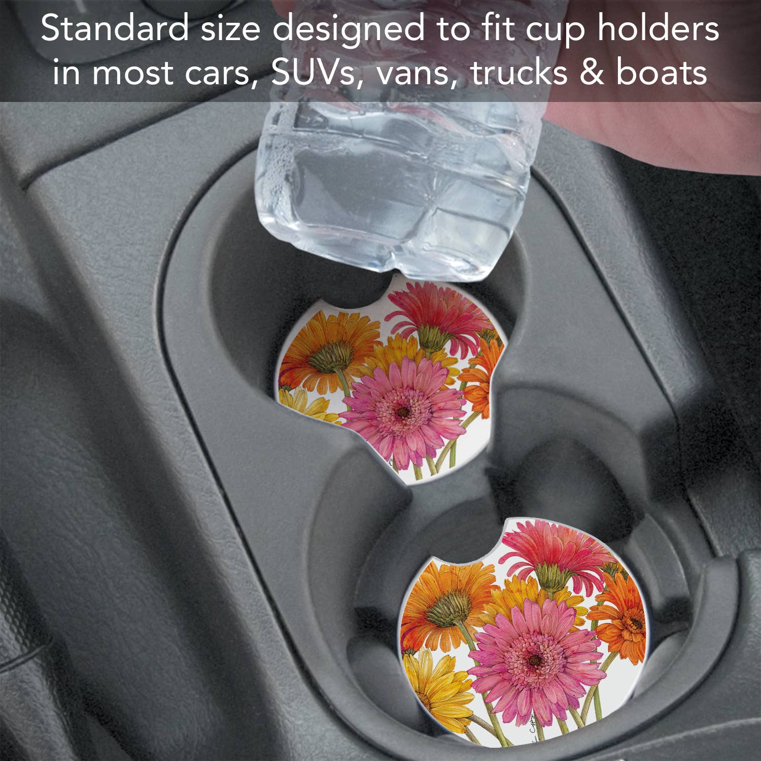 Car Coaster Gerber Daisies Bulk Absorbent Stone - Fresh Start Candles
