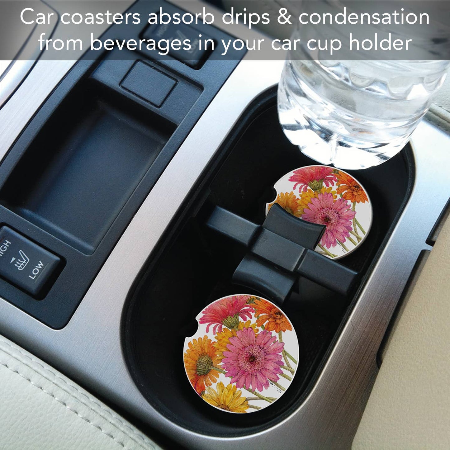 Car Coaster Gerber Daisies Bulk Absorbent Stone - Fresh Start Candles