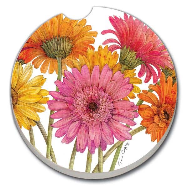 Car Coaster Gerber Daisies Bulk Absorbent Stone - Fresh Start Candles