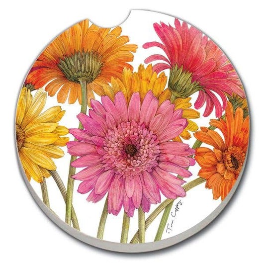 Car Coaster Gerber Daisies Bulk Absorbent Stone - Fresh Start Candles