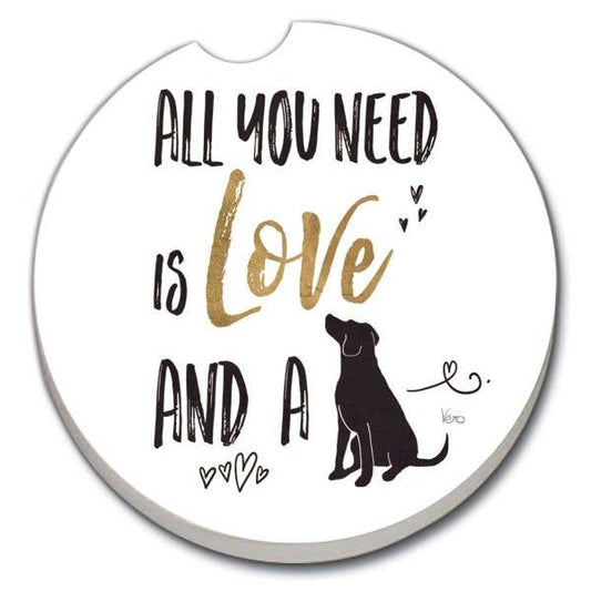 Car Coaster Love A Dog Bulk Absorbent Stone - Fresh Start Candles