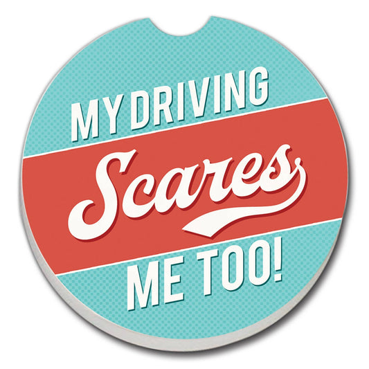 Car Coaster My Driving Scares Me Too Bulk Stone - Fresh Start Candles