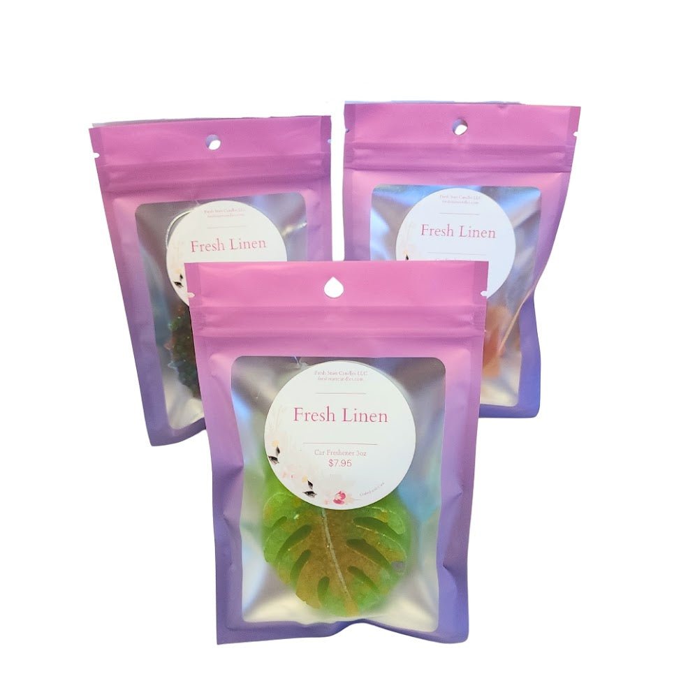 Car Freshener Fresh Linen 3oz - Fresh Start Candles