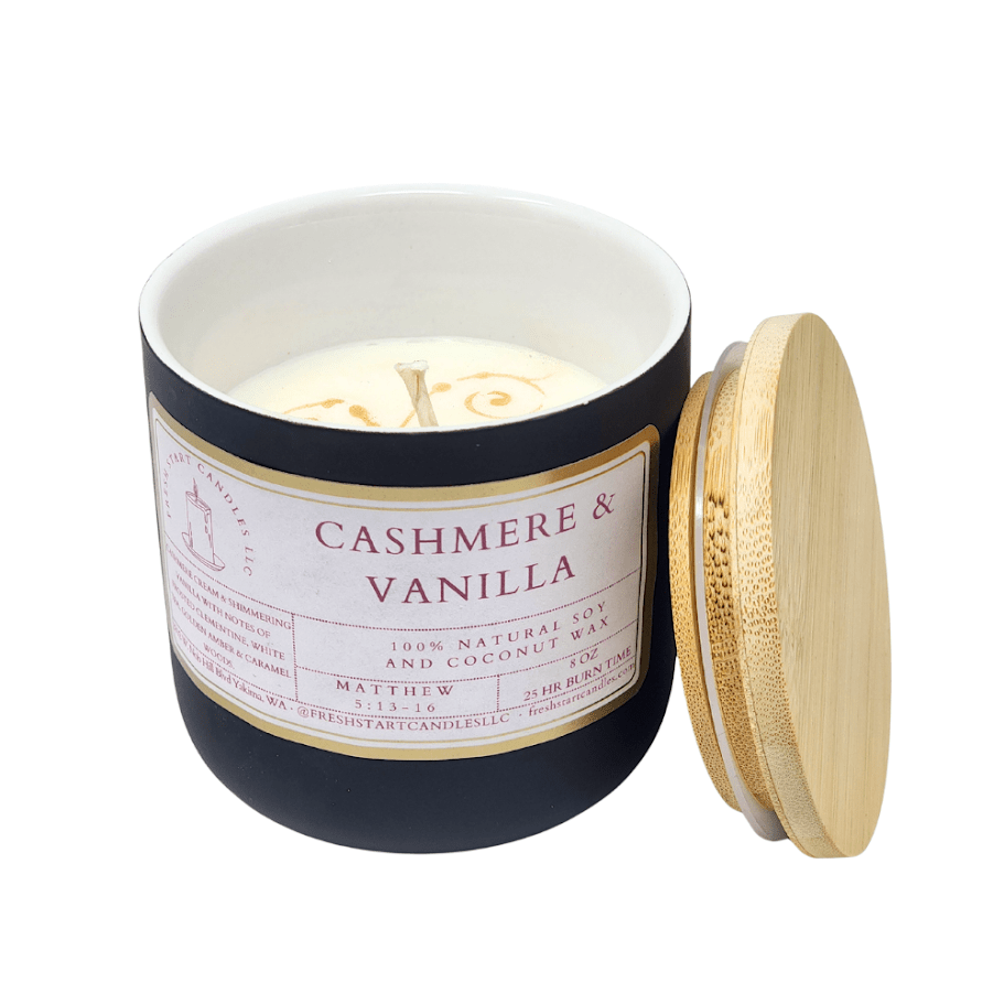 Cashmere & Vanilla 8oz - Fresh Start Candles