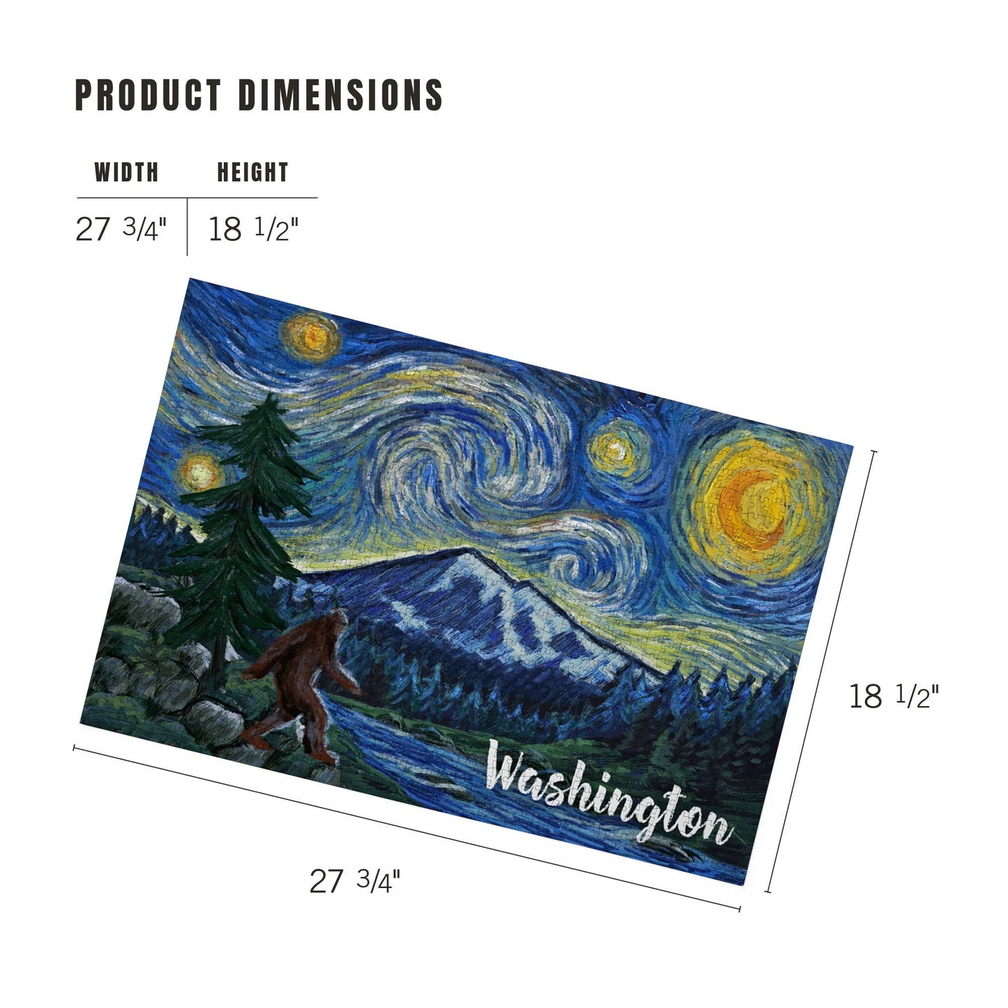 1000 PIECE PUZZLE Washington Bigfoot, Starry Night