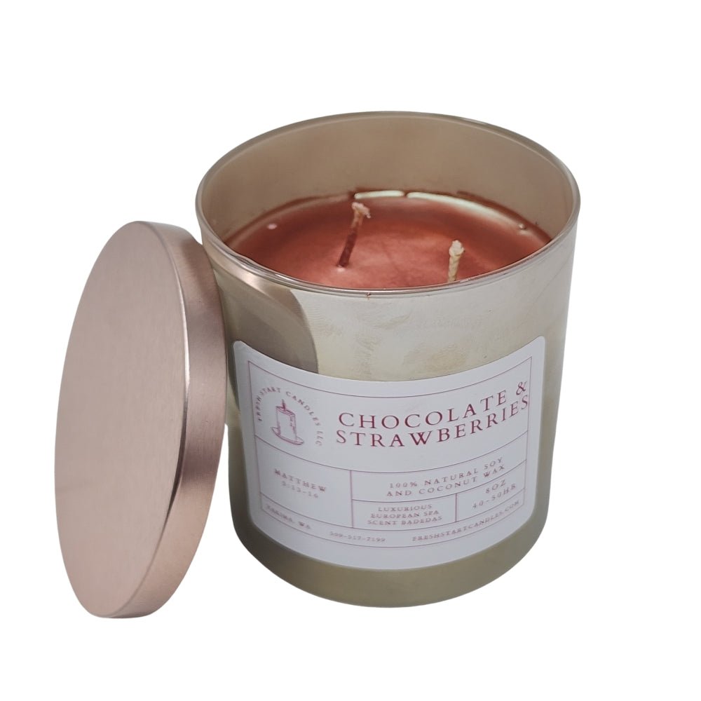 Chocolate & Strawberries 8oz - Fresh Start Candles