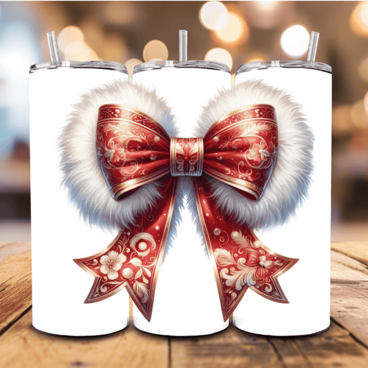 Christmas Bow Tumbler - Fresh Start Candles