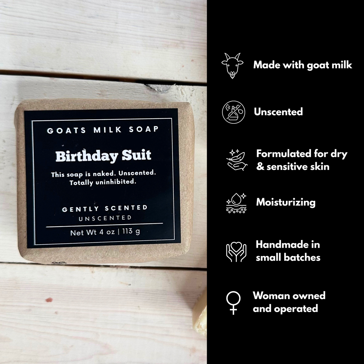 Unscented Soap | 4 oz Goat Milk Soap | Funny Soap | Bar Soap