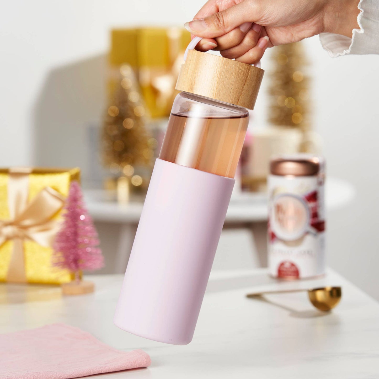 Dana™ Glass Travel Mug Infuser and Silicone Sleeve Lavender - Fresh Start Candles