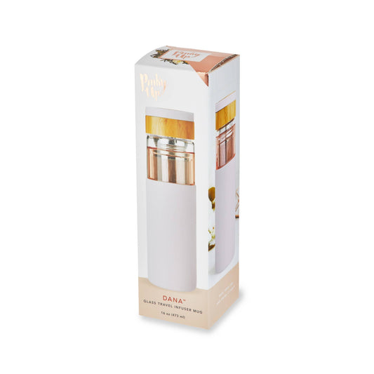 Dana™ Glass Travel Mug Infuser and Silicone Sleeve Lavender - Fresh Start Candles
