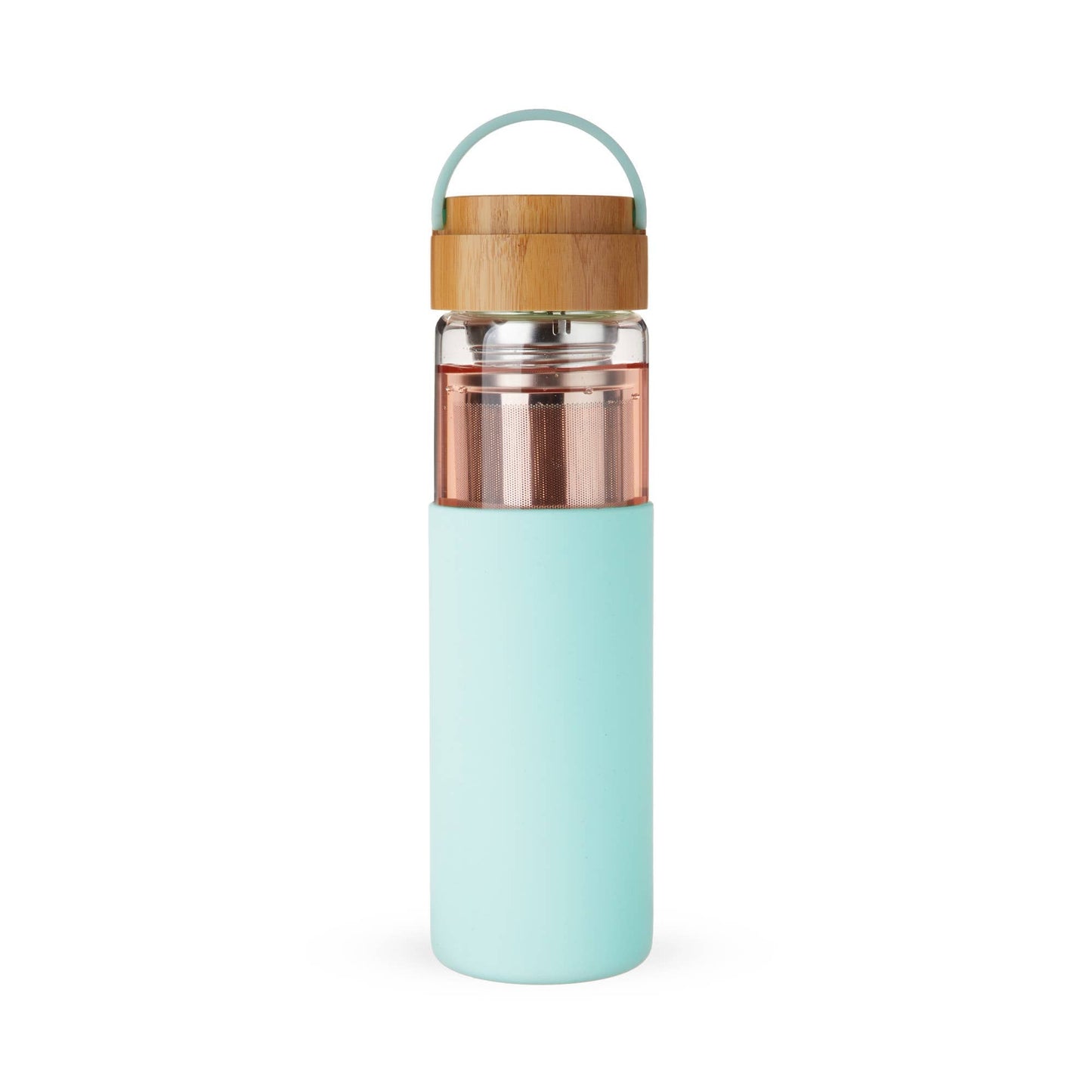 Dana™ Glass Travel Mug Infuser and Silicone Sleeve Turquoise - Fresh Start Candles