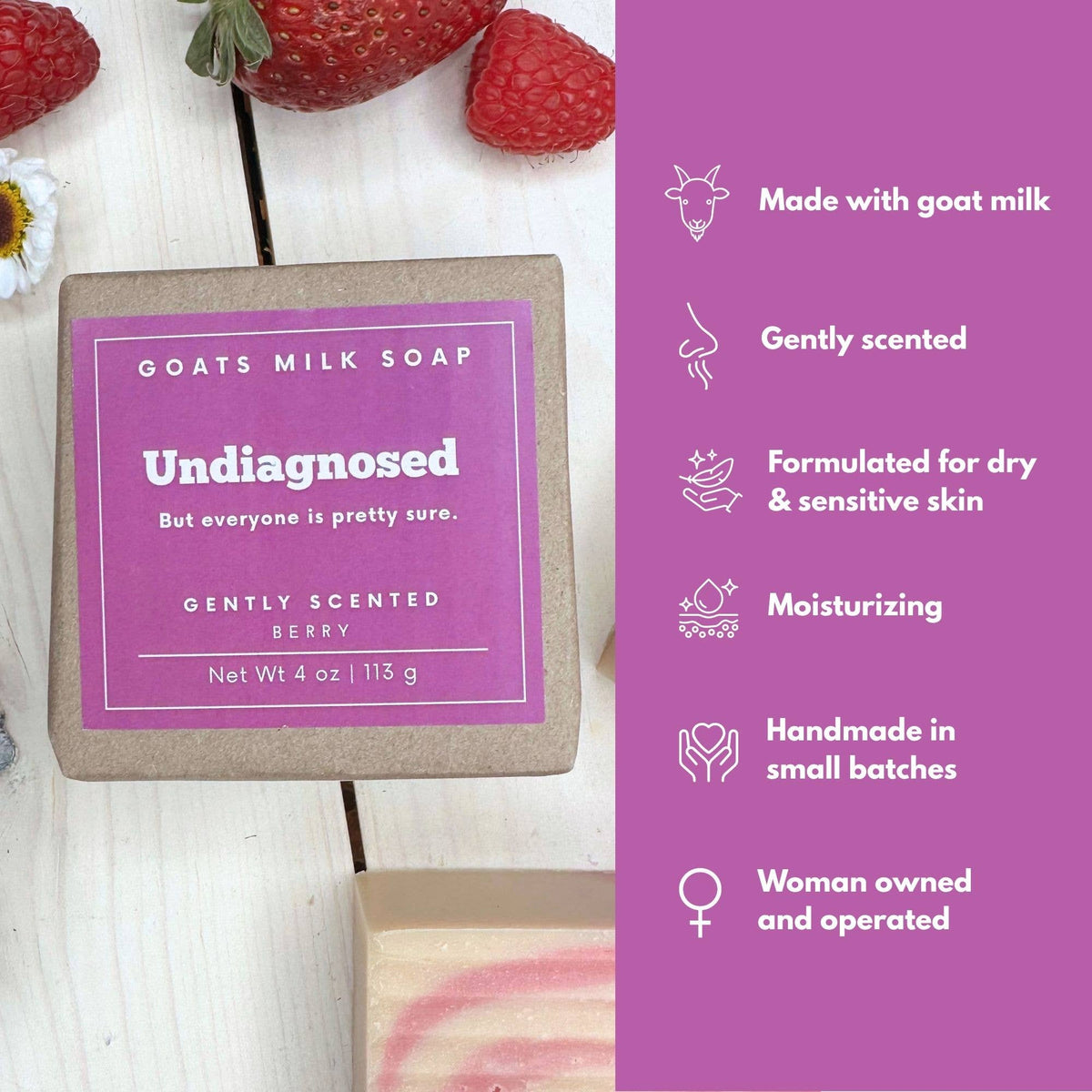 Berry Soap | Funny Soap | Gift Soap | 4 oz | Mental Health