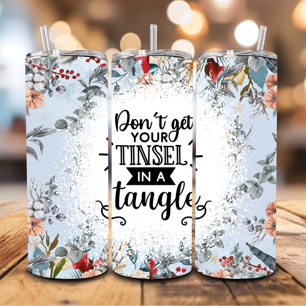 Don't get your Tinsel In A tangle Christmas Tumbler - Fresh Start Candles