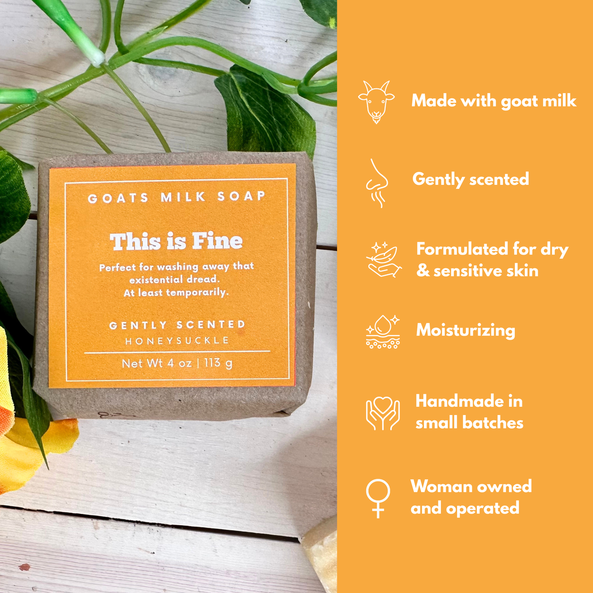 Honeysuckle Soap | Funny Soap | 4 oz Goat Milk Soap