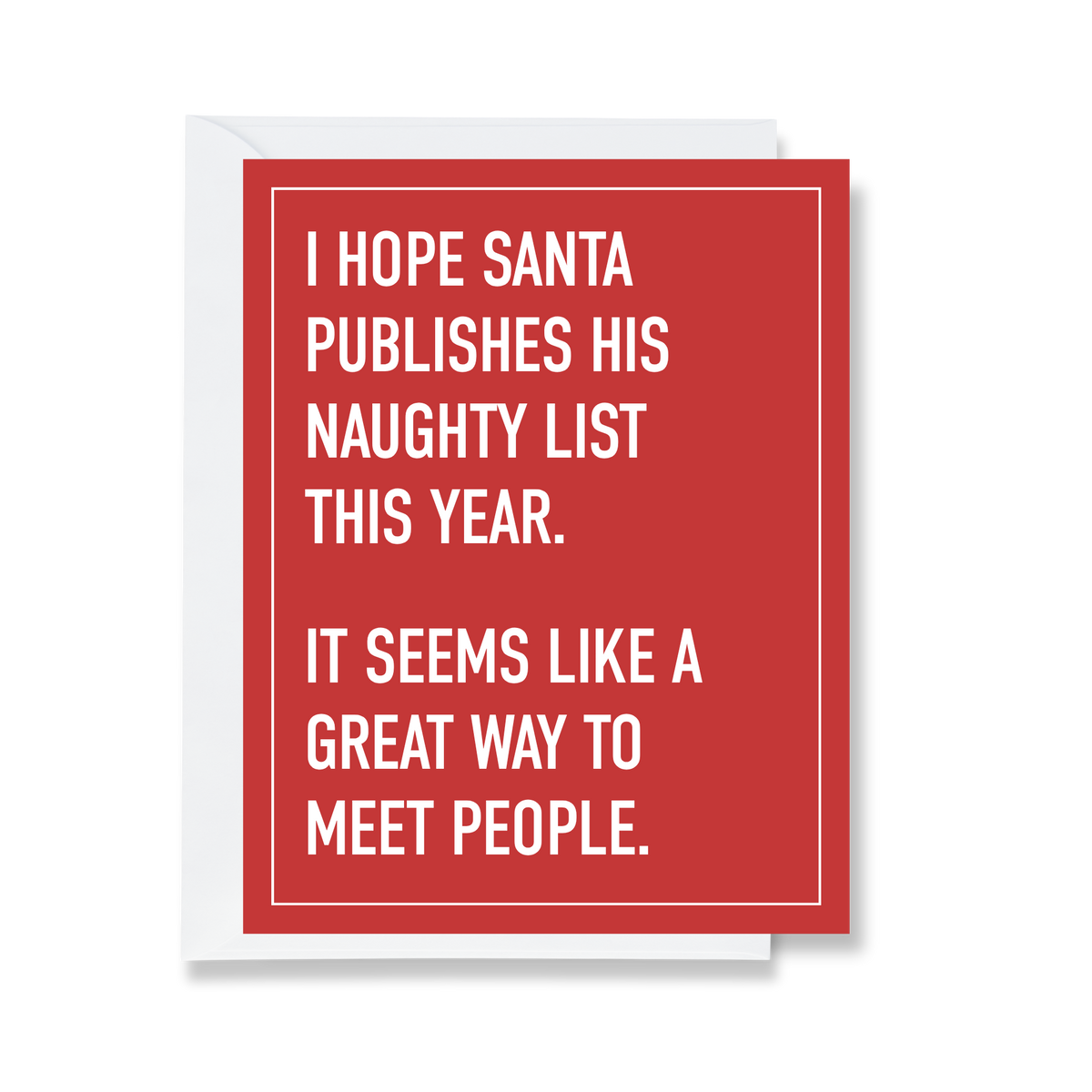 Santa's Naughty List Greeting Card