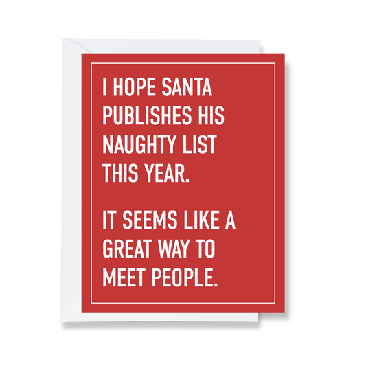 Santa's Naughty List Greeting Card