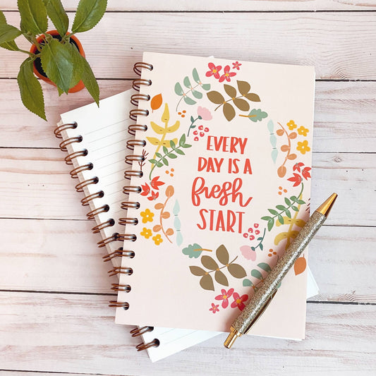 Every Day is a Fresh Start Notebook | Cute journals - Fresh Start Candles