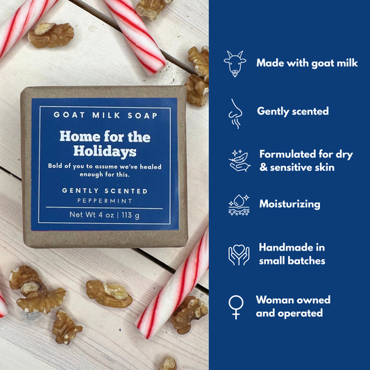 Peppermint Goat Milk Soap 4 oz | Funny Soap | Gift Soap