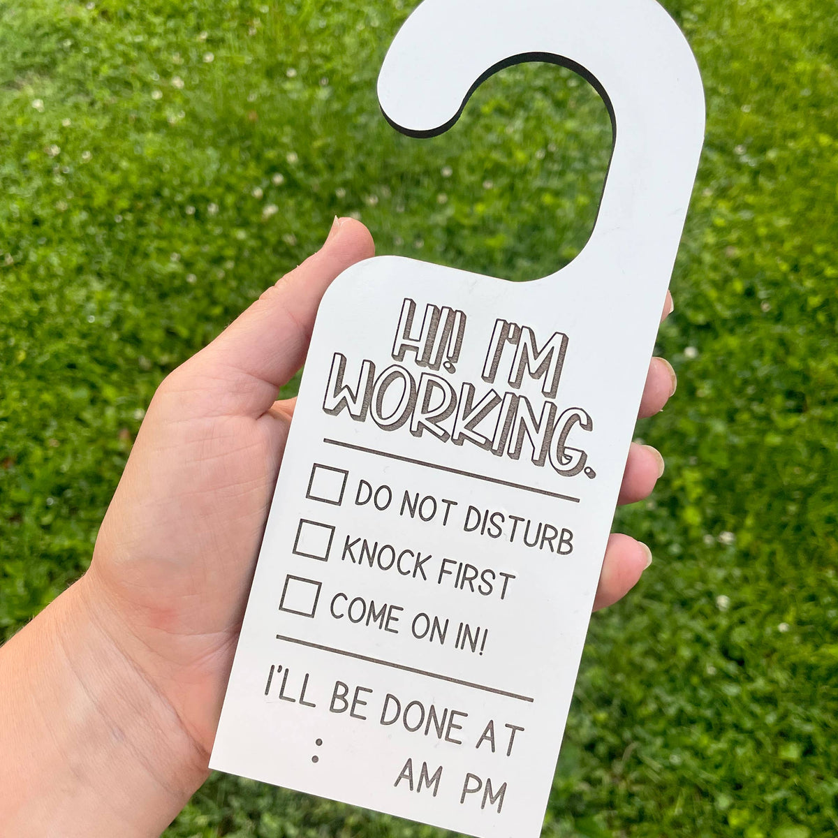 Work from Home Message Door Hanger - Back to School