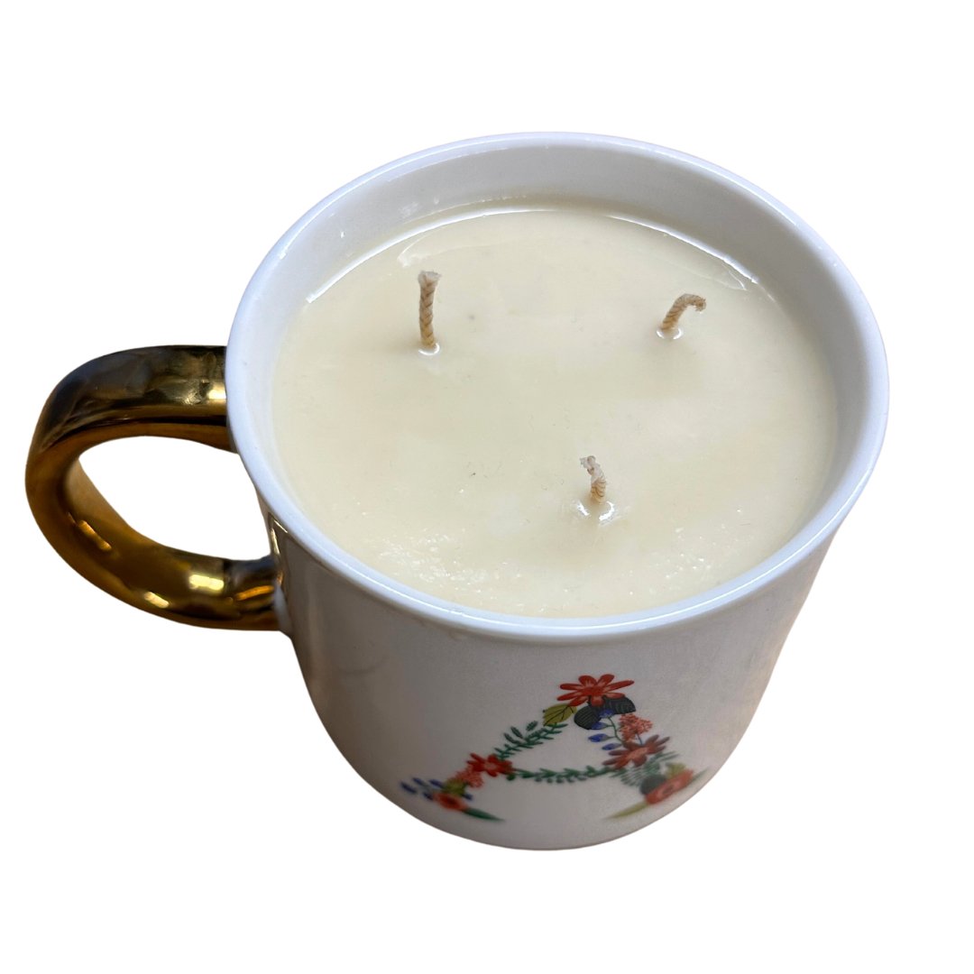 Floral "A" Mug - Fresh Start Candles