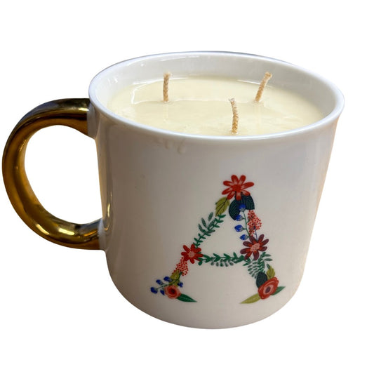 Floral "A" Mug - Fresh Start Candles