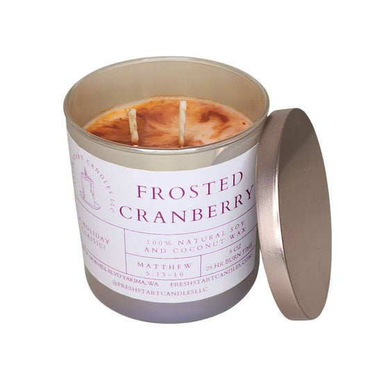 Frosted Cranberry 8oz - Fresh Start Candles