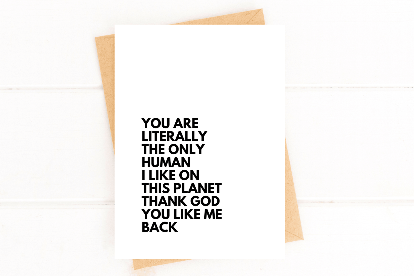 Funny Anniversary Card You Are the Only Human I Like Card - Fresh Start Candles