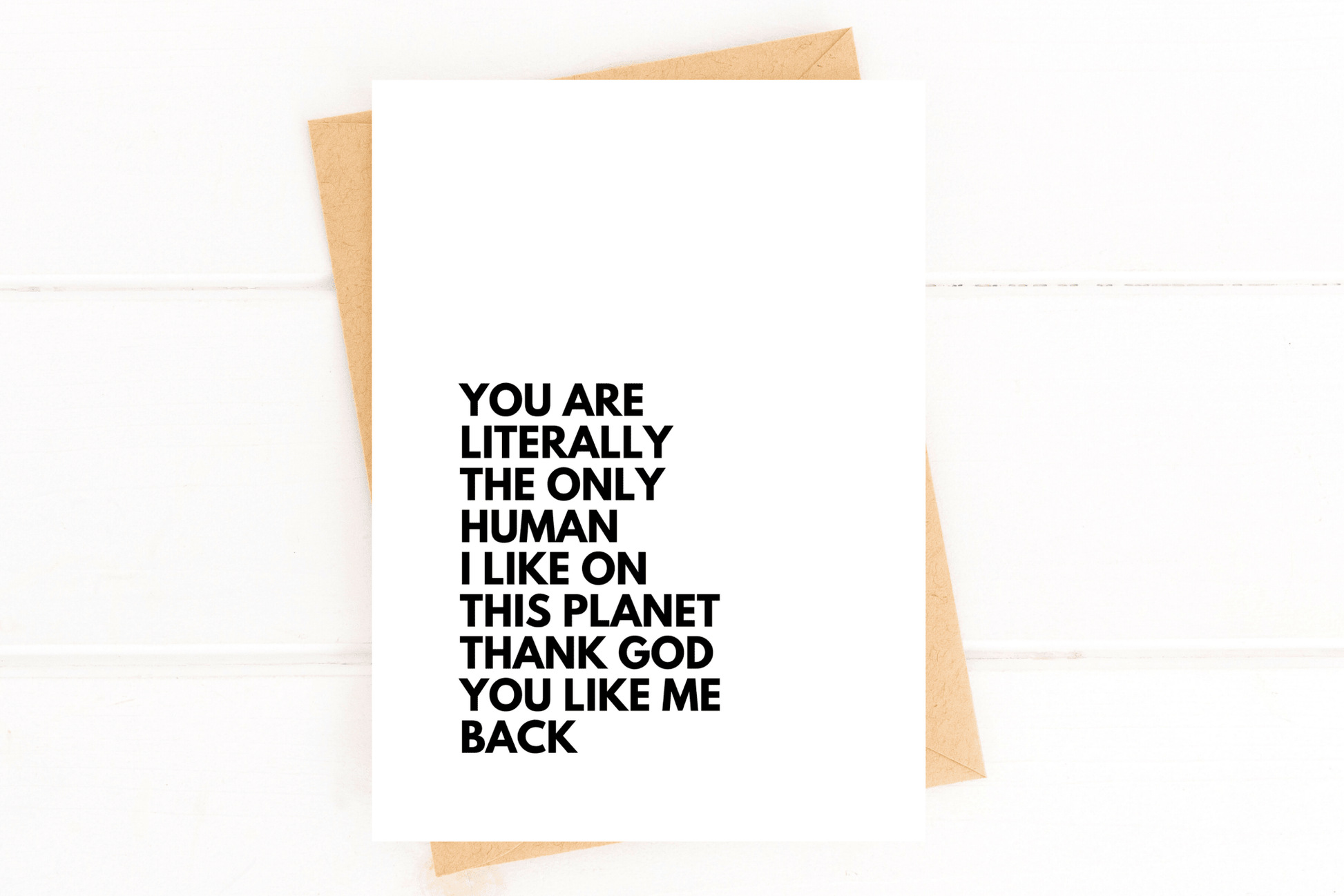Funny Anniversary Card You Are the Only Human I Like Card - Fresh Start Candles