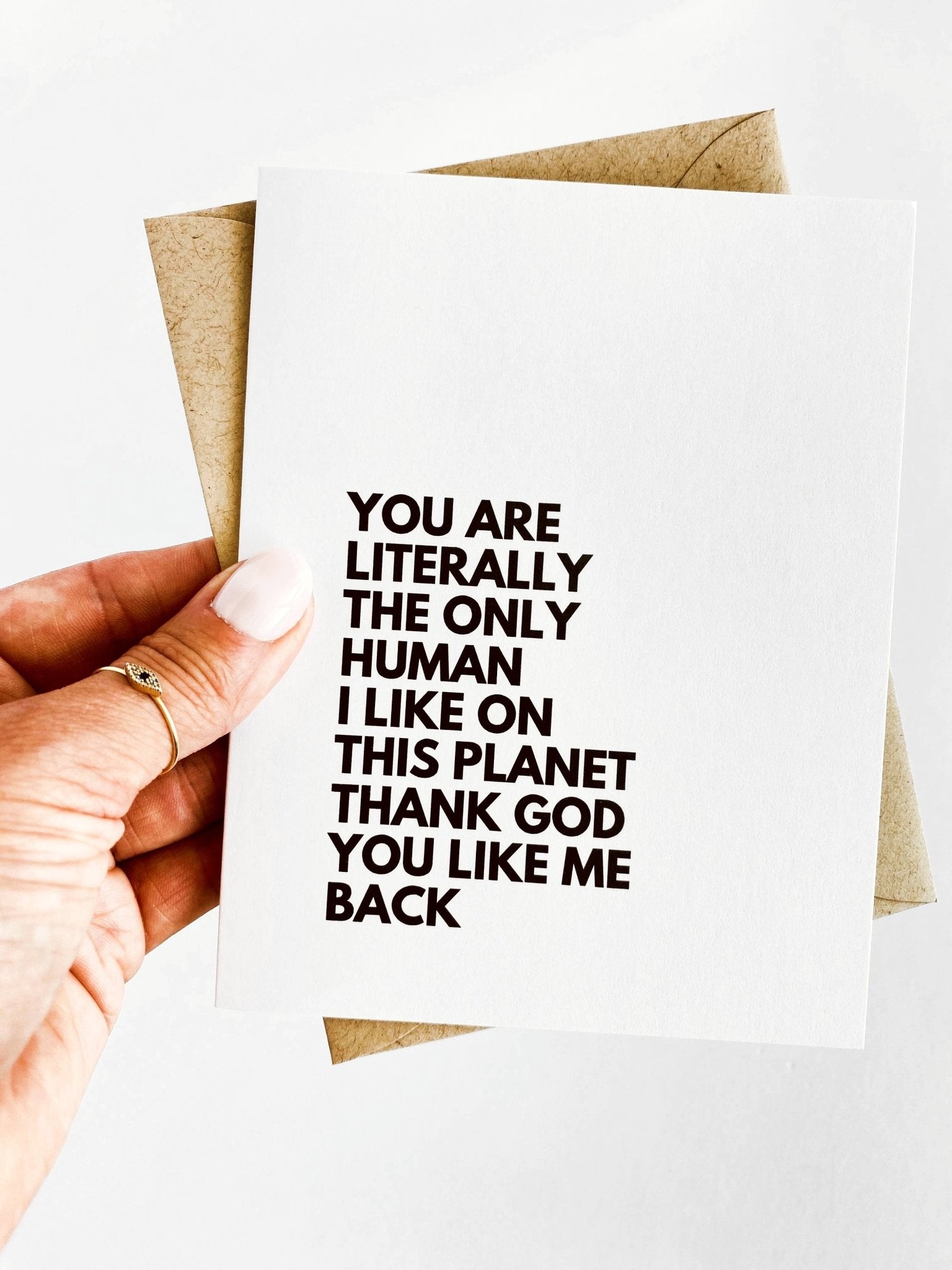Funny Anniversary Card You Are the Only Human I Like Card - Fresh Start Candles